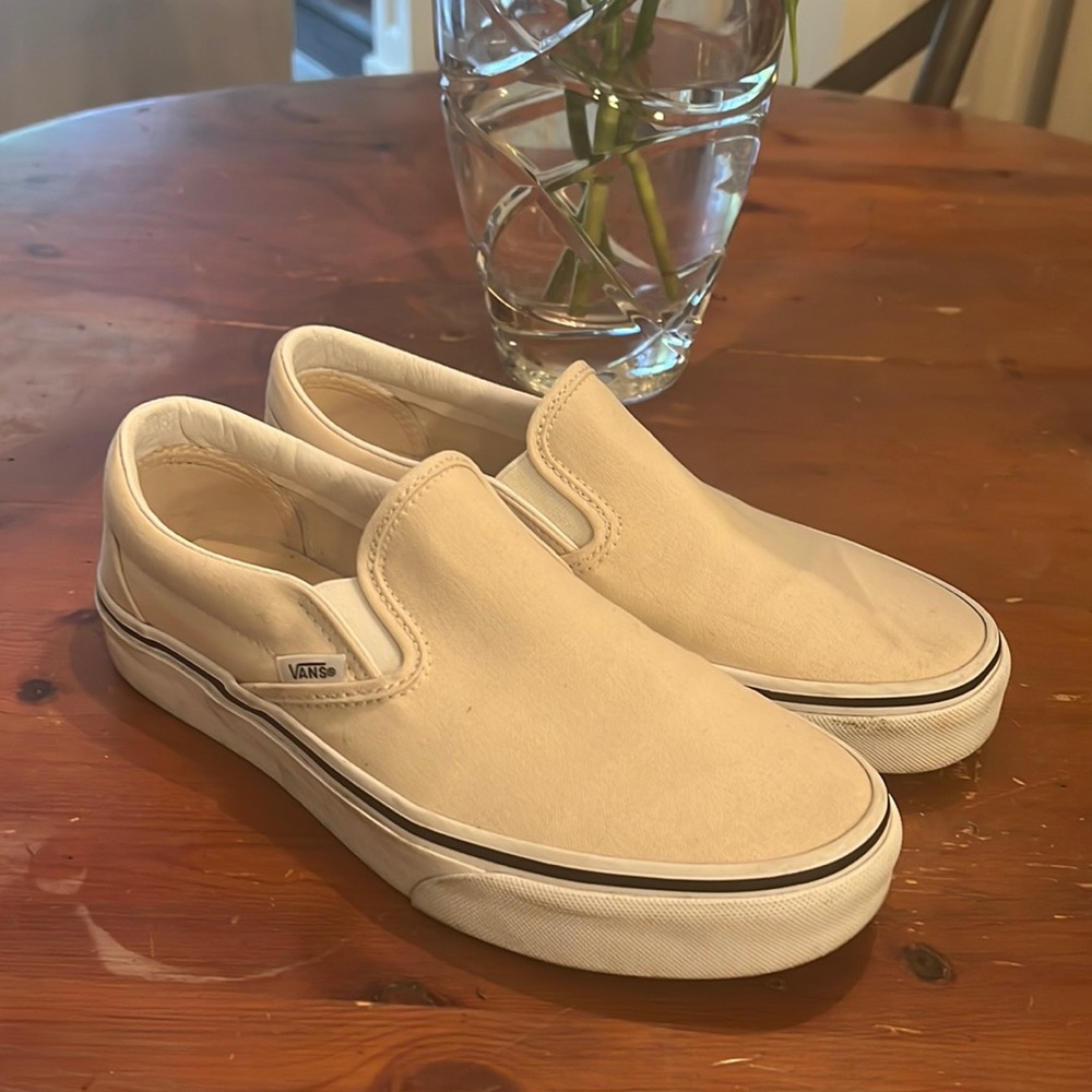 Cream colored vans